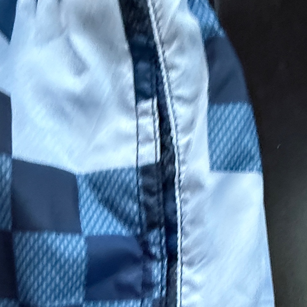 Louis Vuitton Blue Checkered Swim Trunks - Picture 5 of 16